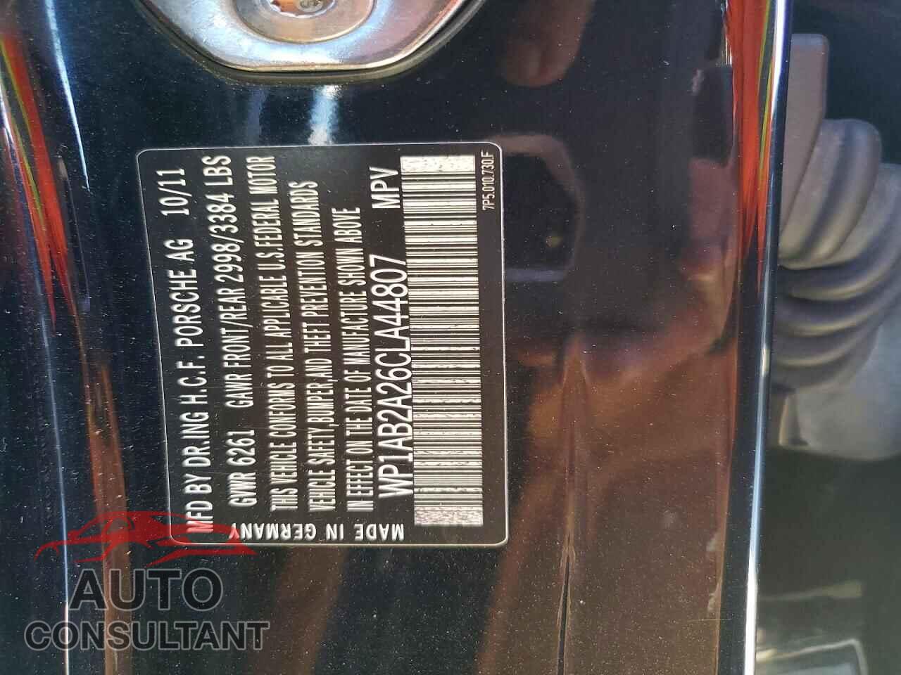 PORSCHE CAYENNE 2012 - WP1AB2A26CLA44807