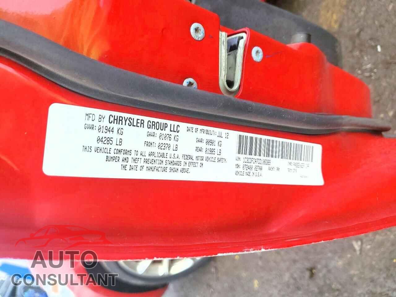 DODGE DART 2013 - 1C3CDFCA7DD106389