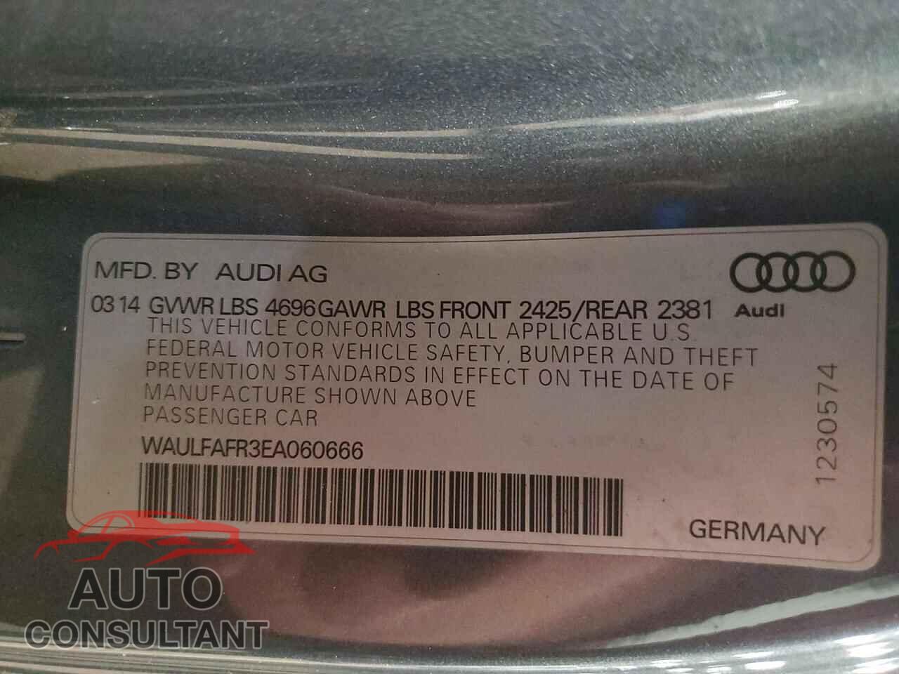 AUDI A5 2014 - WAULFAFR3EA060666