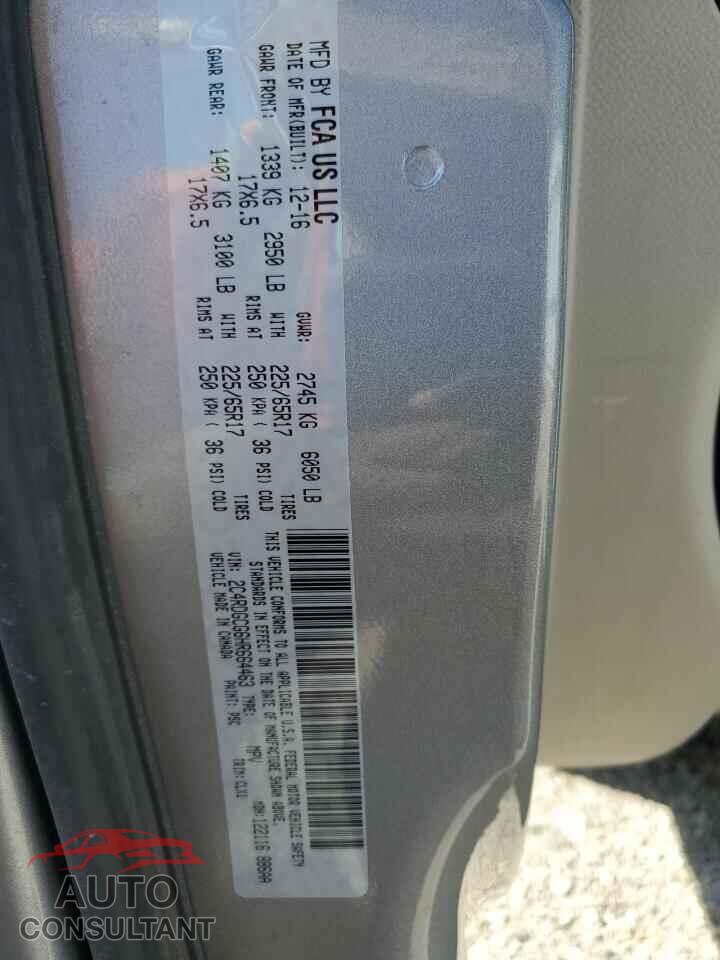DODGE CARAVAN 2017 - 2C4RDGCG6HR664463