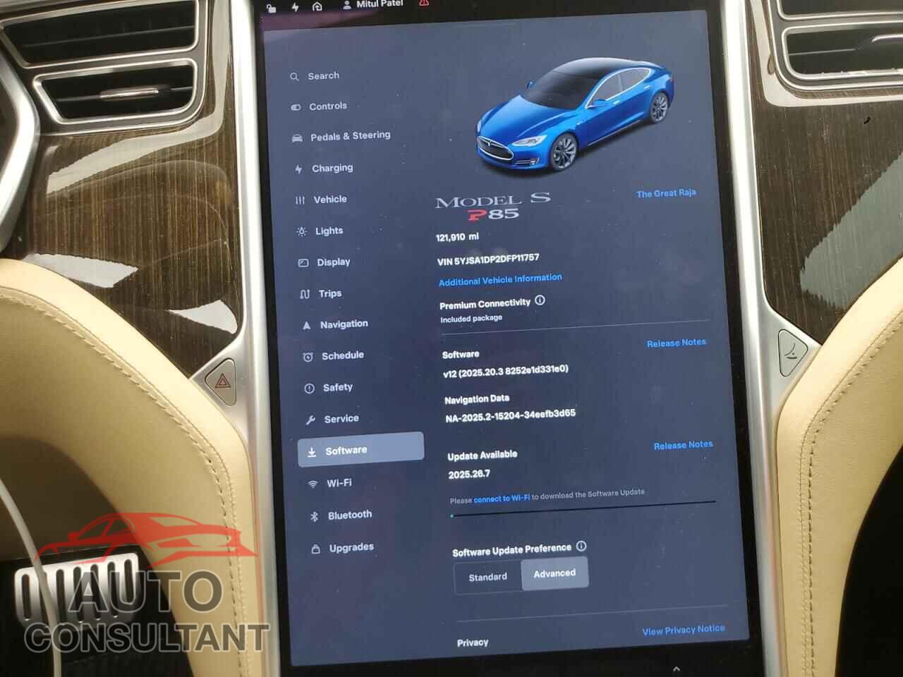 TESLA MODEL S 2013 - 5YJSA1DP2DFP11757