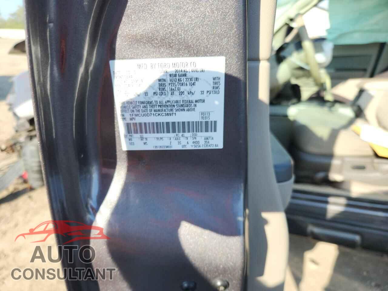 FORD ESCAPE 2012 - 1FMCU0D71CKC38971