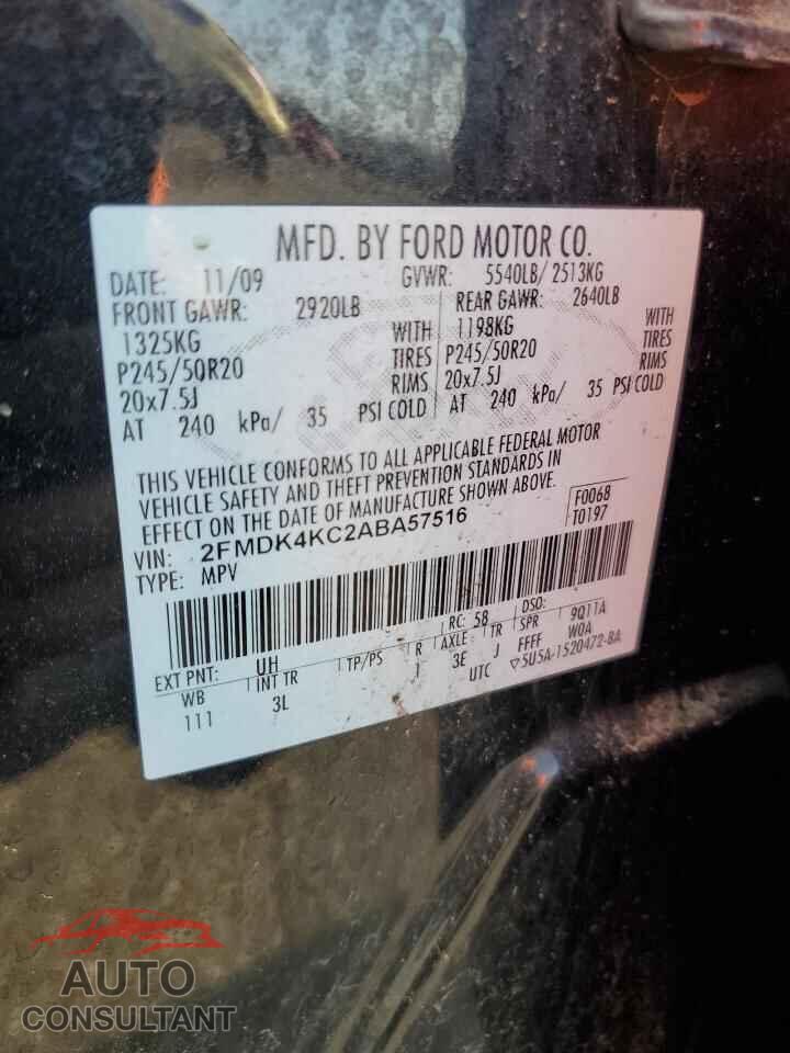 FORD EDGE 2010 - 2FMDK4KC2ABA57516