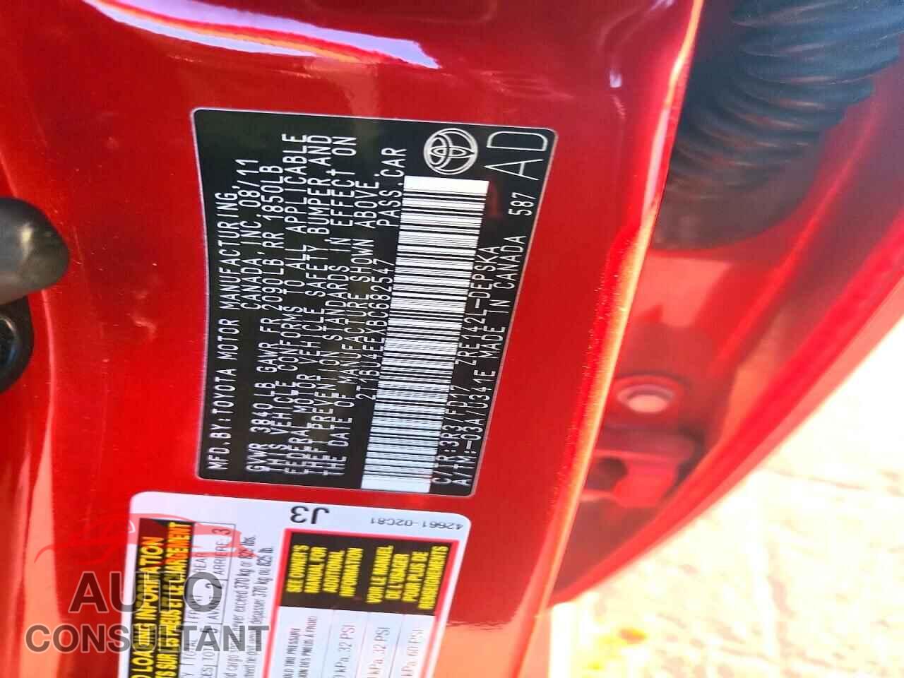 TOYOTA COROLLA 2011 - 2T1BU4EEXBC682547