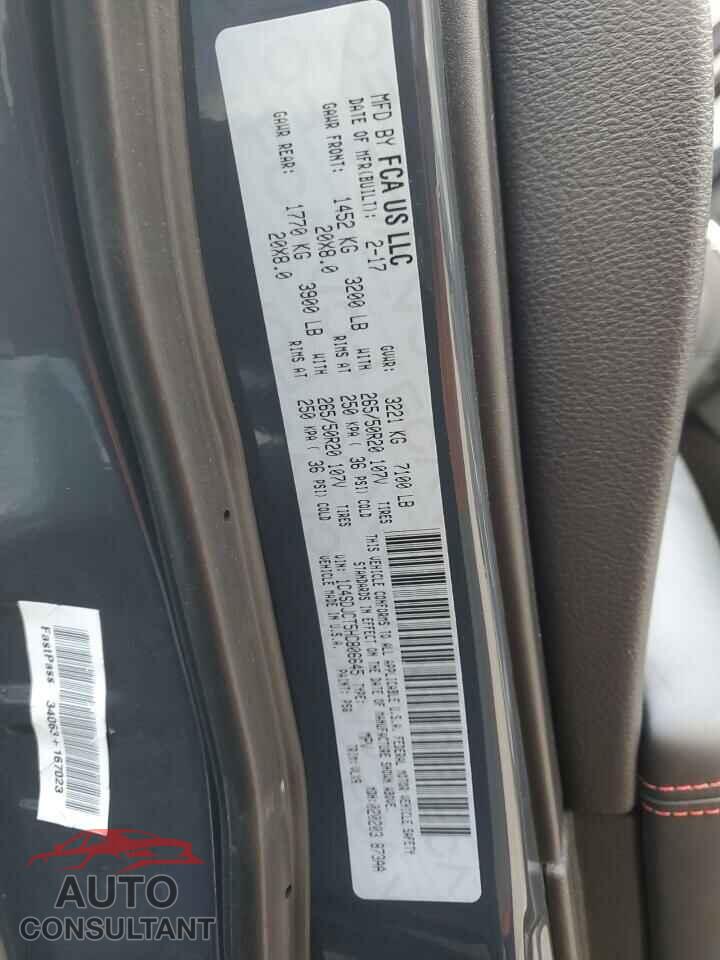 DODGE DURANGO 2017 - 1C4SDJCT5HC806645