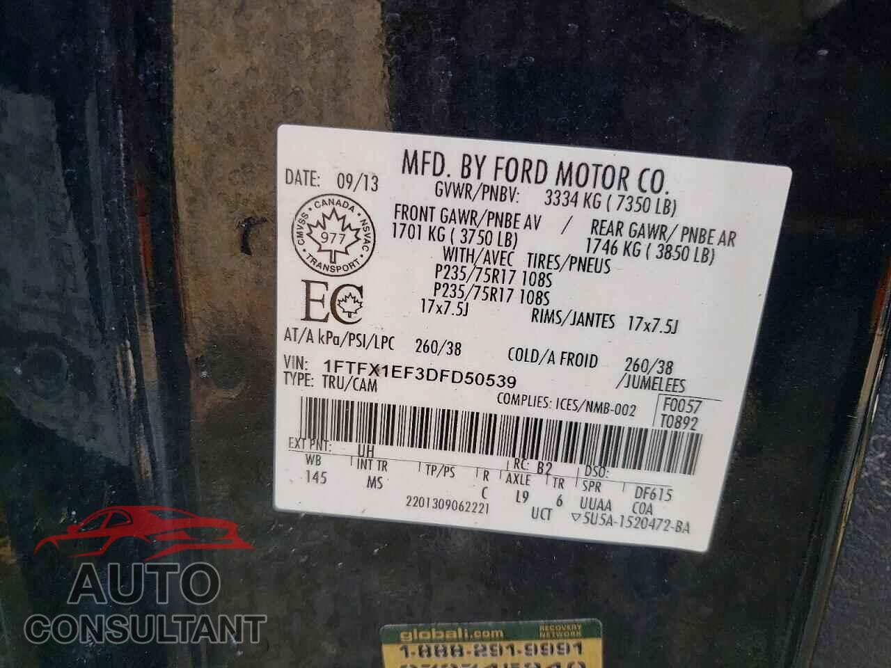 FORD F-150 2013 - 1FTFX1EF3DFD50539