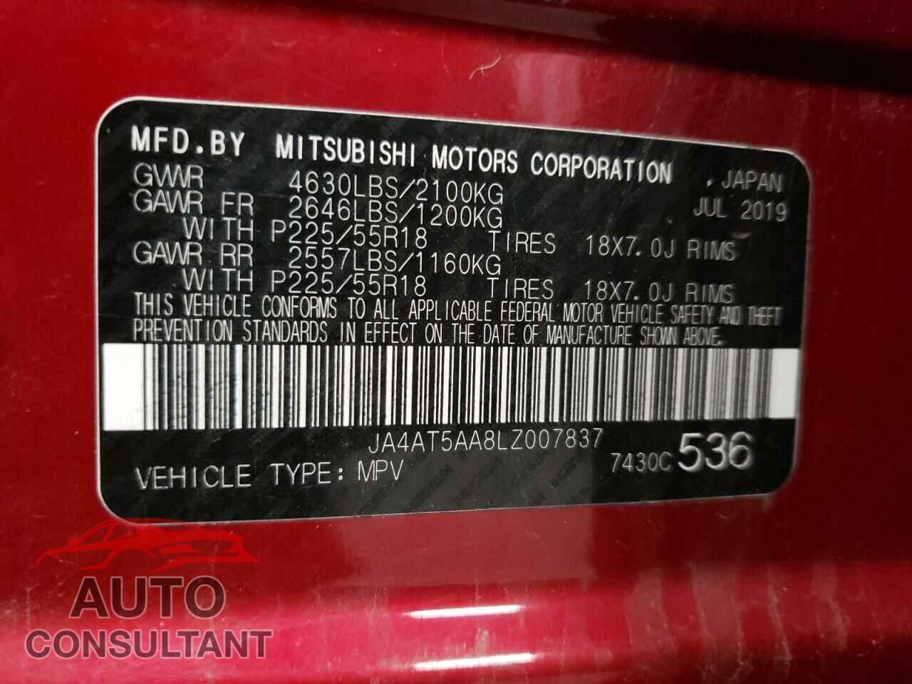 MITSUBISHI ECLIPSE 2020 - JA4AT5AA8LZ007837