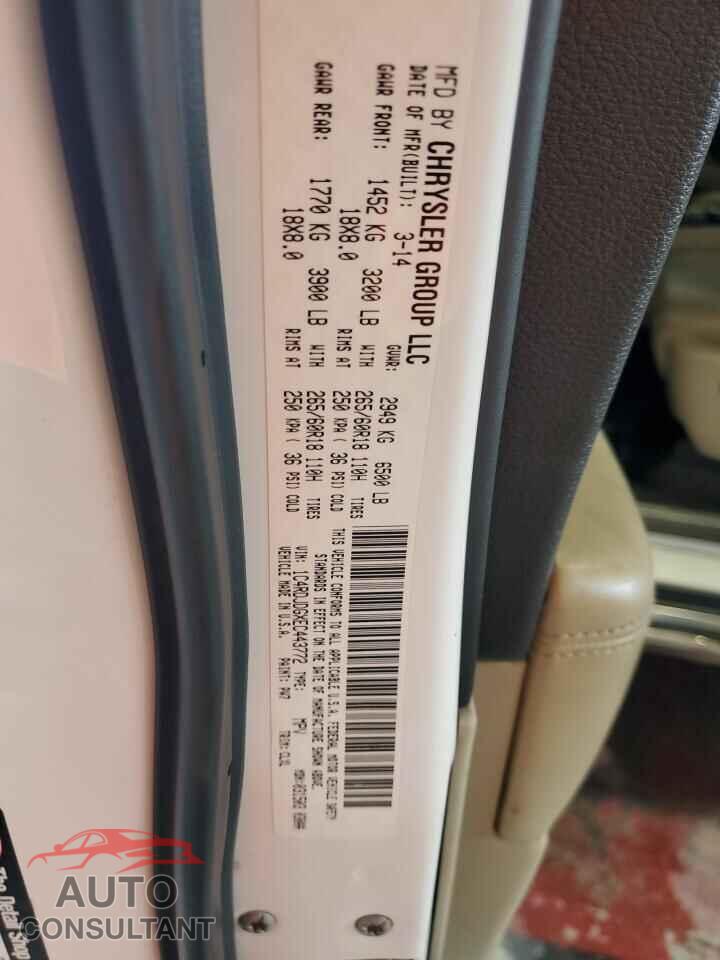 DODGE DURANGO 2014 - 1C4RDJDGXEC443772