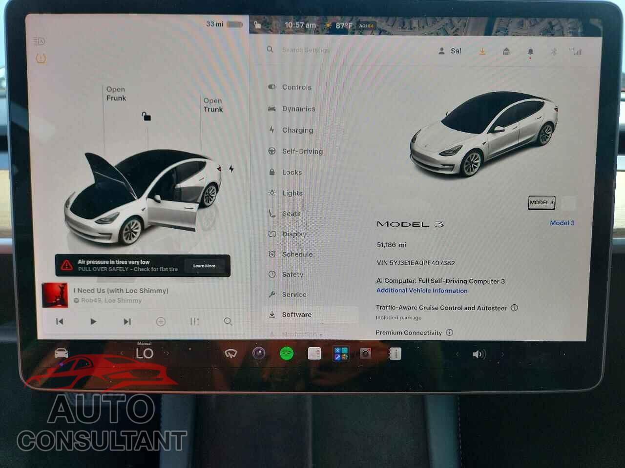 TESLA MODEL 3 2023 - 5YJ3E1EA0PF407382