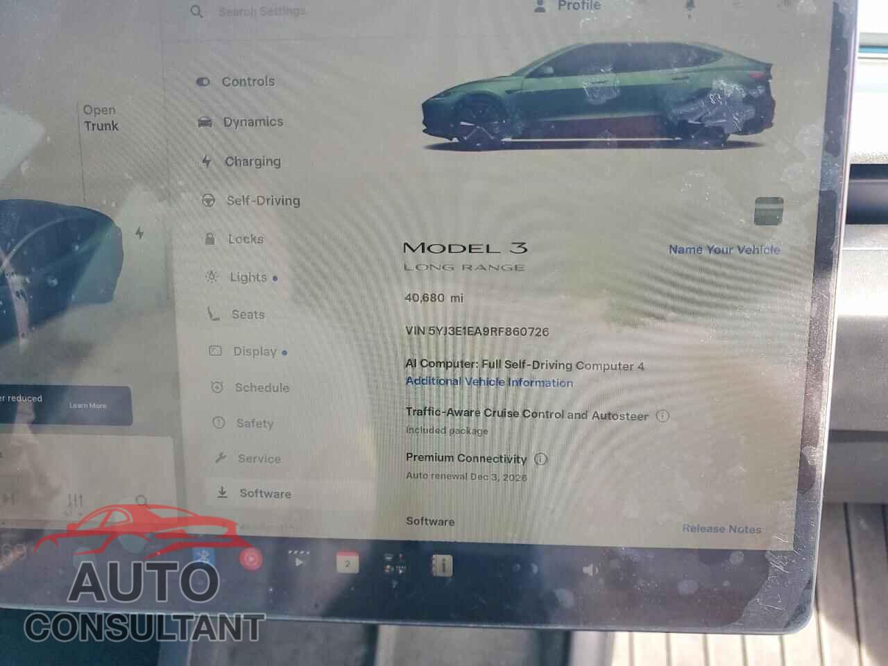 TESLA MODEL 3 2024 - 5YJ3E1EA9RF860726