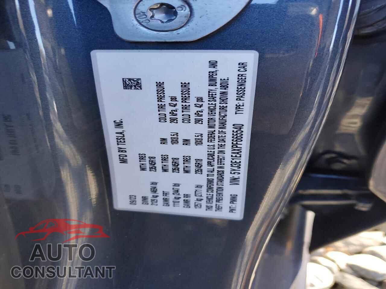 TESLA MODEL 3 2023 - 5YJ3E1EAXPF665540