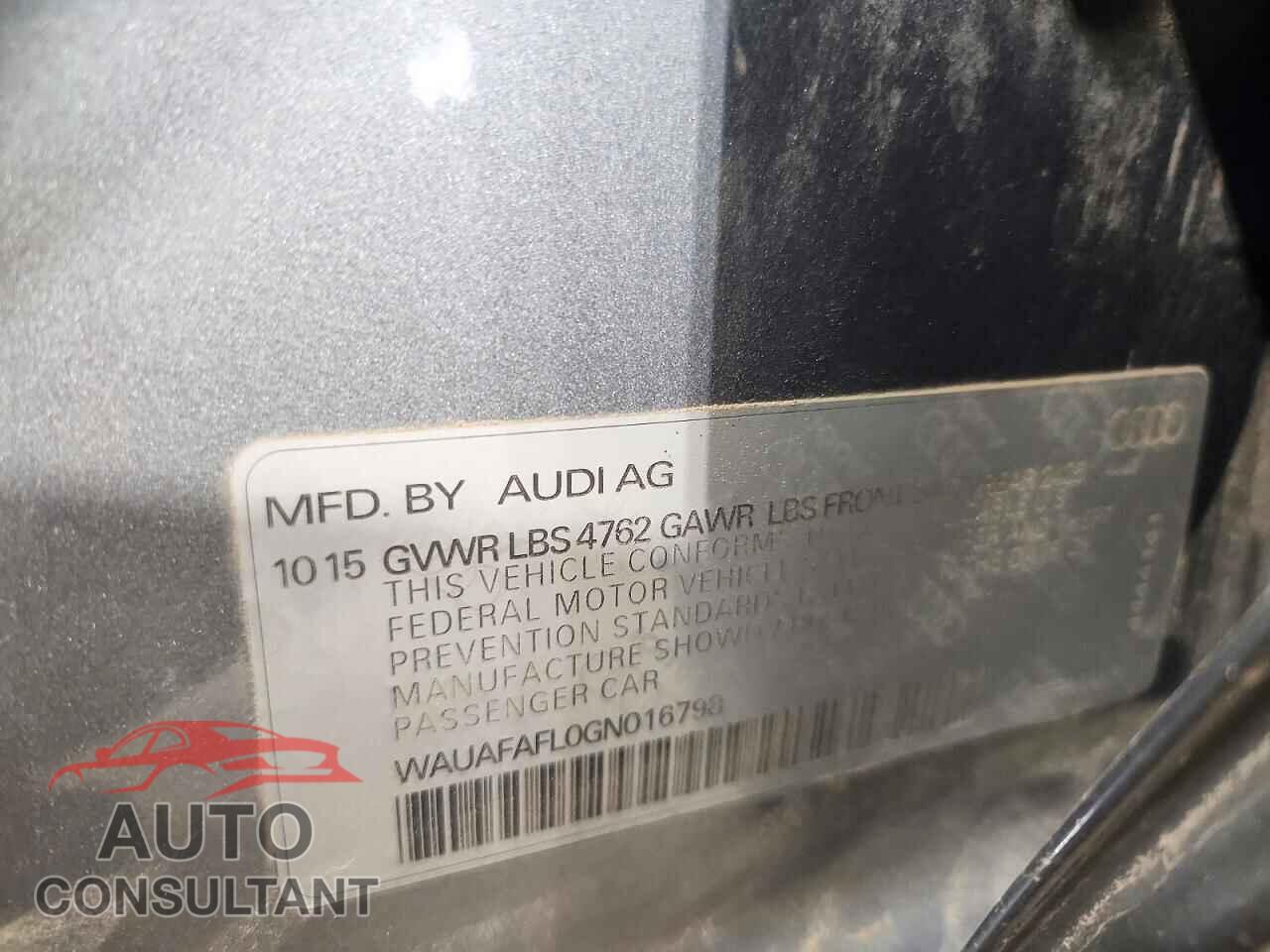 AUDI A4 2016 - WAUAFAFL0GN016798