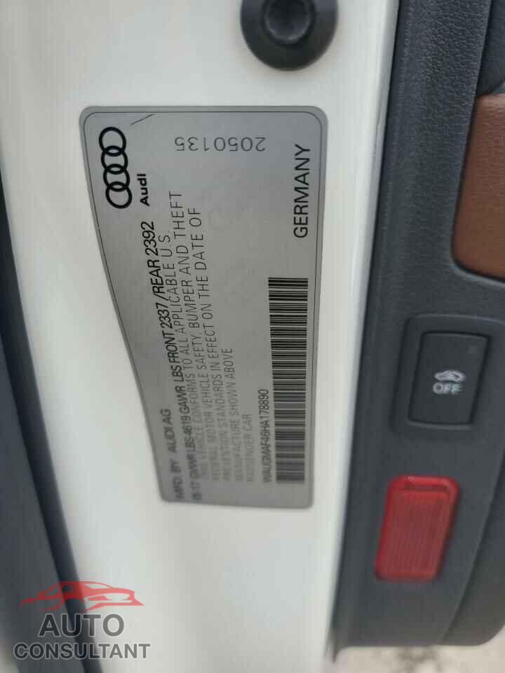 AUDI A4 2017 - WAUGMAF46HA178890