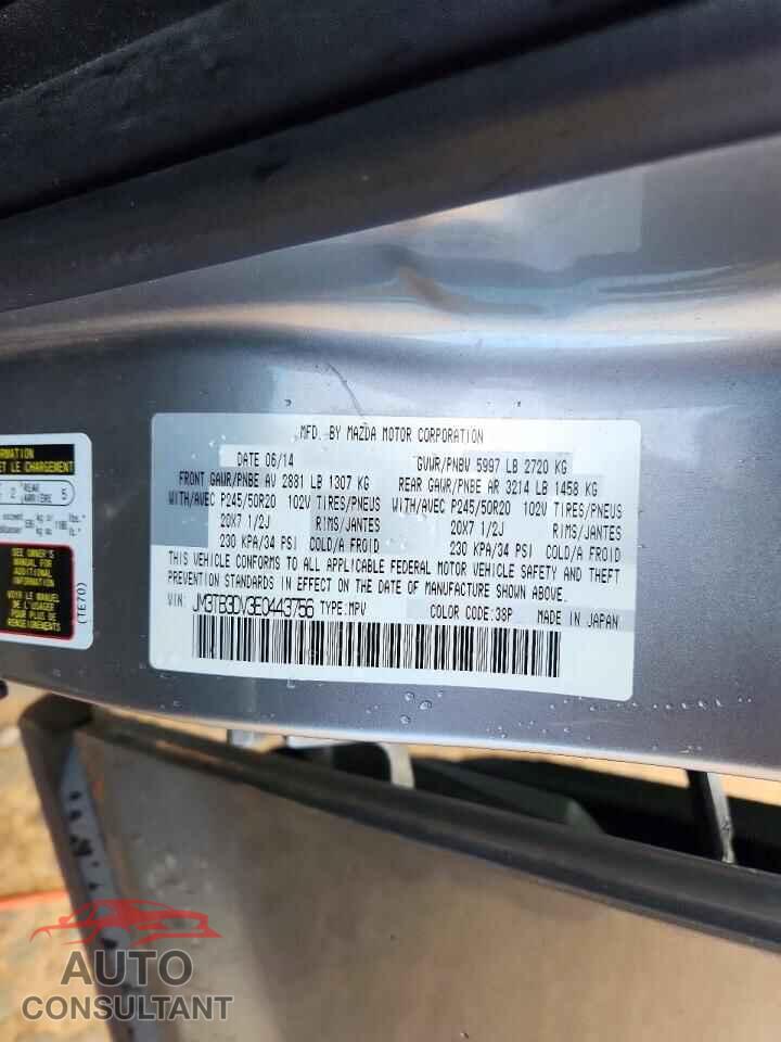 MAZDA CX-9 2014 - JM3TB3DV3E0443756