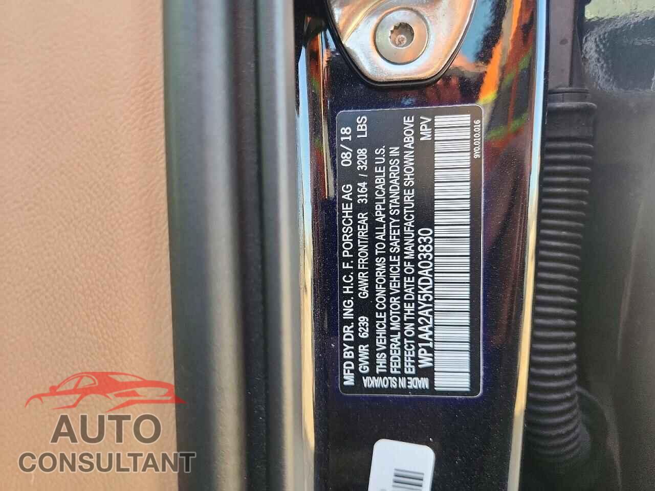 PORSCHE CAYENNE 2019 - WP1AA2AY5KDA03830