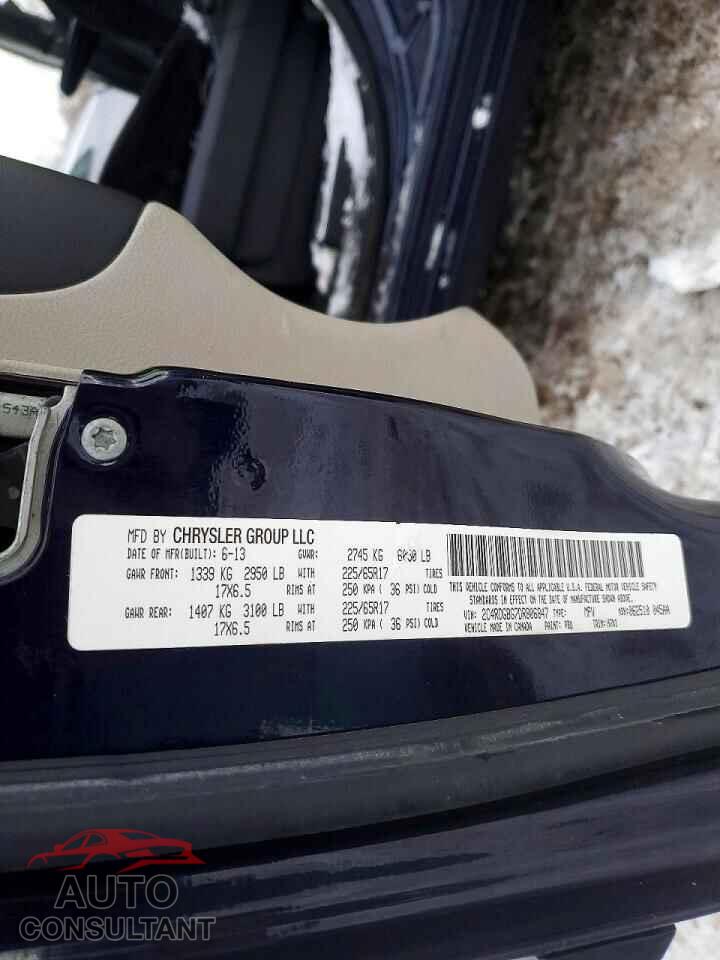 DODGE CARAVAN 2013 - 2C4RDGBG7DR806847