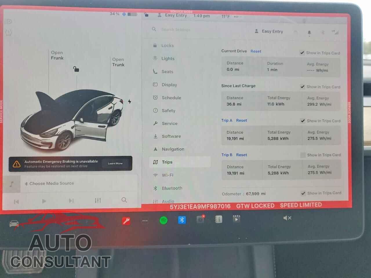 TESLA MODEL 3 2021 - 5YJ3E1EA9MF987016