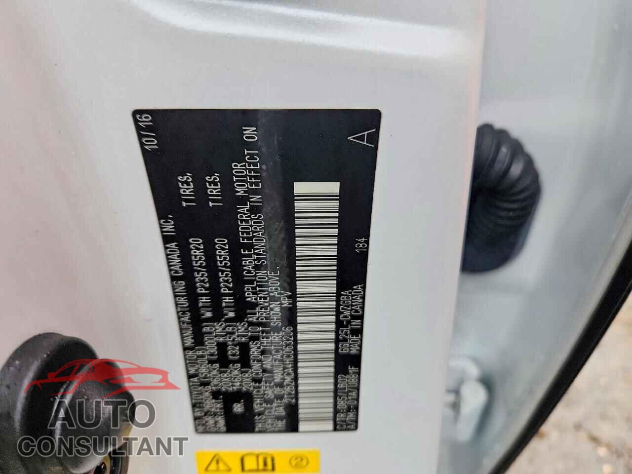 LEXUS RX350 2017 - 2T2BZMCA4HC063206