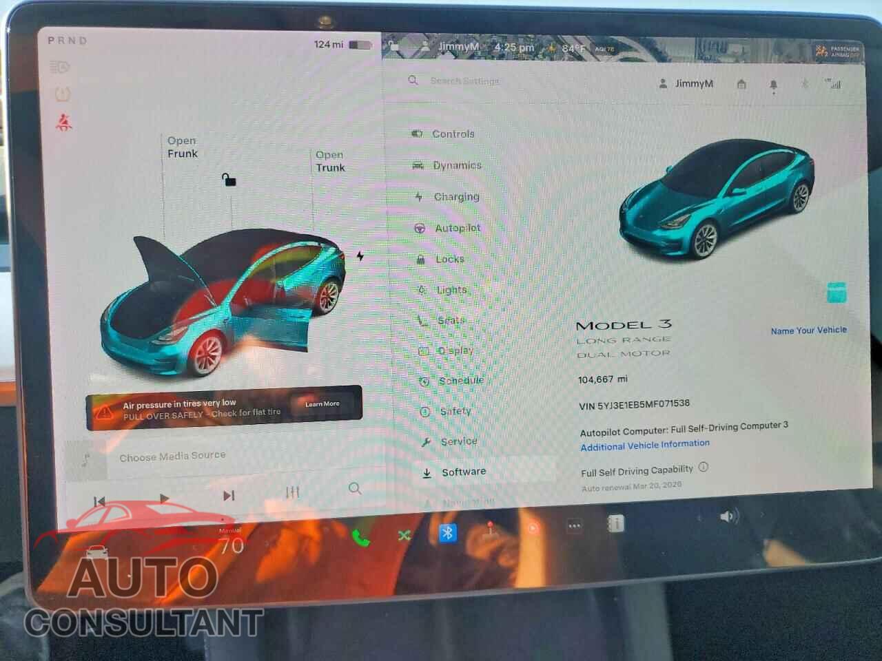 TESLA MODEL 3 2021 - 5YJ3E1EB5MF071538