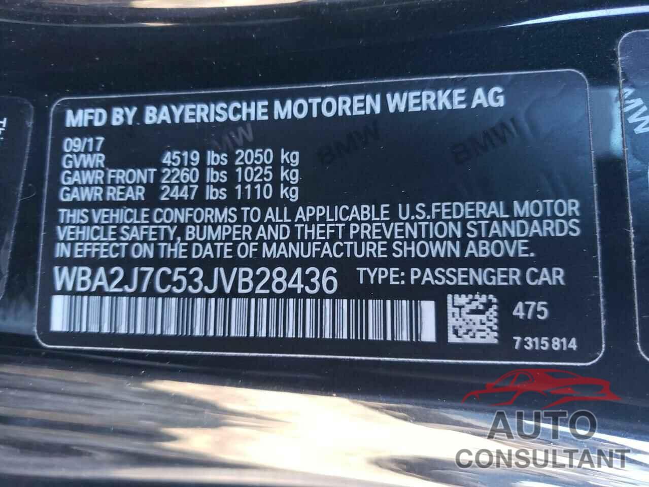 BMW M2 2018 - WBA2J7C53JVB28436