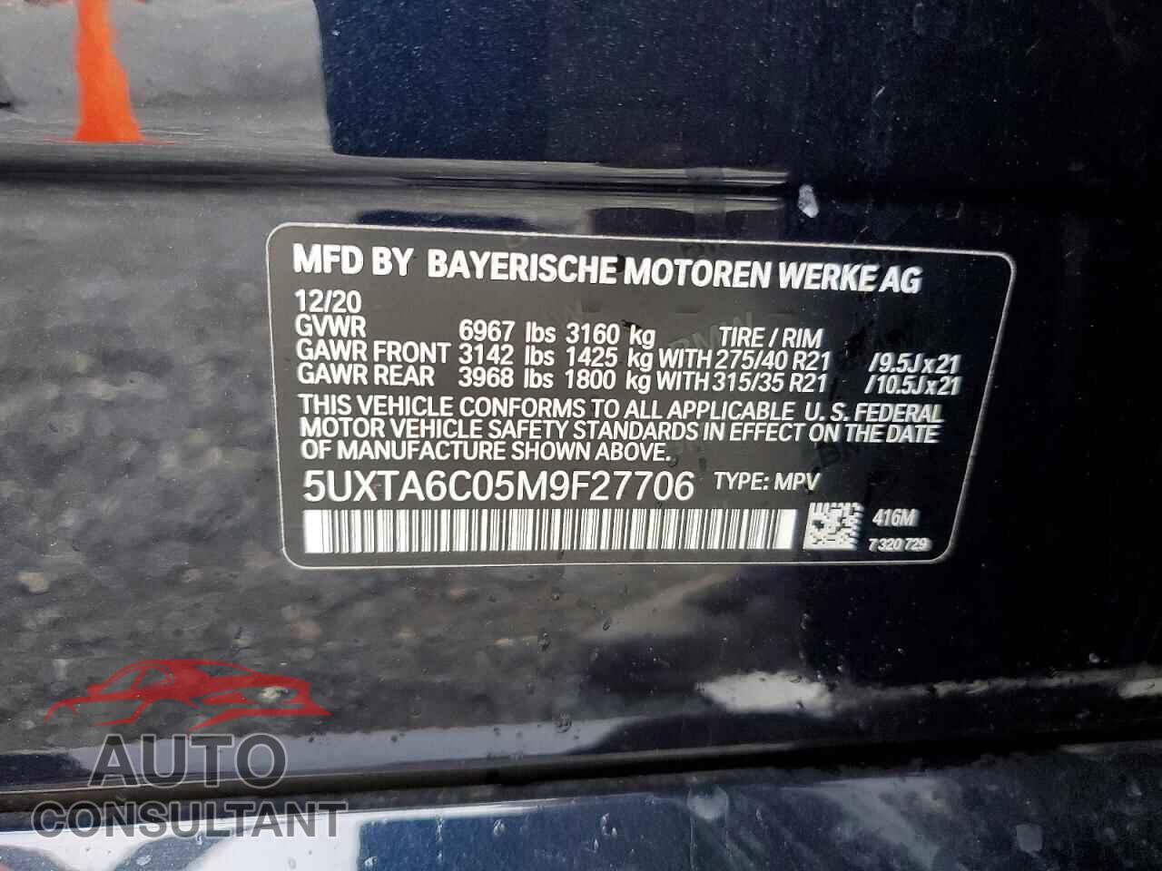 BMW X5 2021 - 5UXTA6C05M9F27706