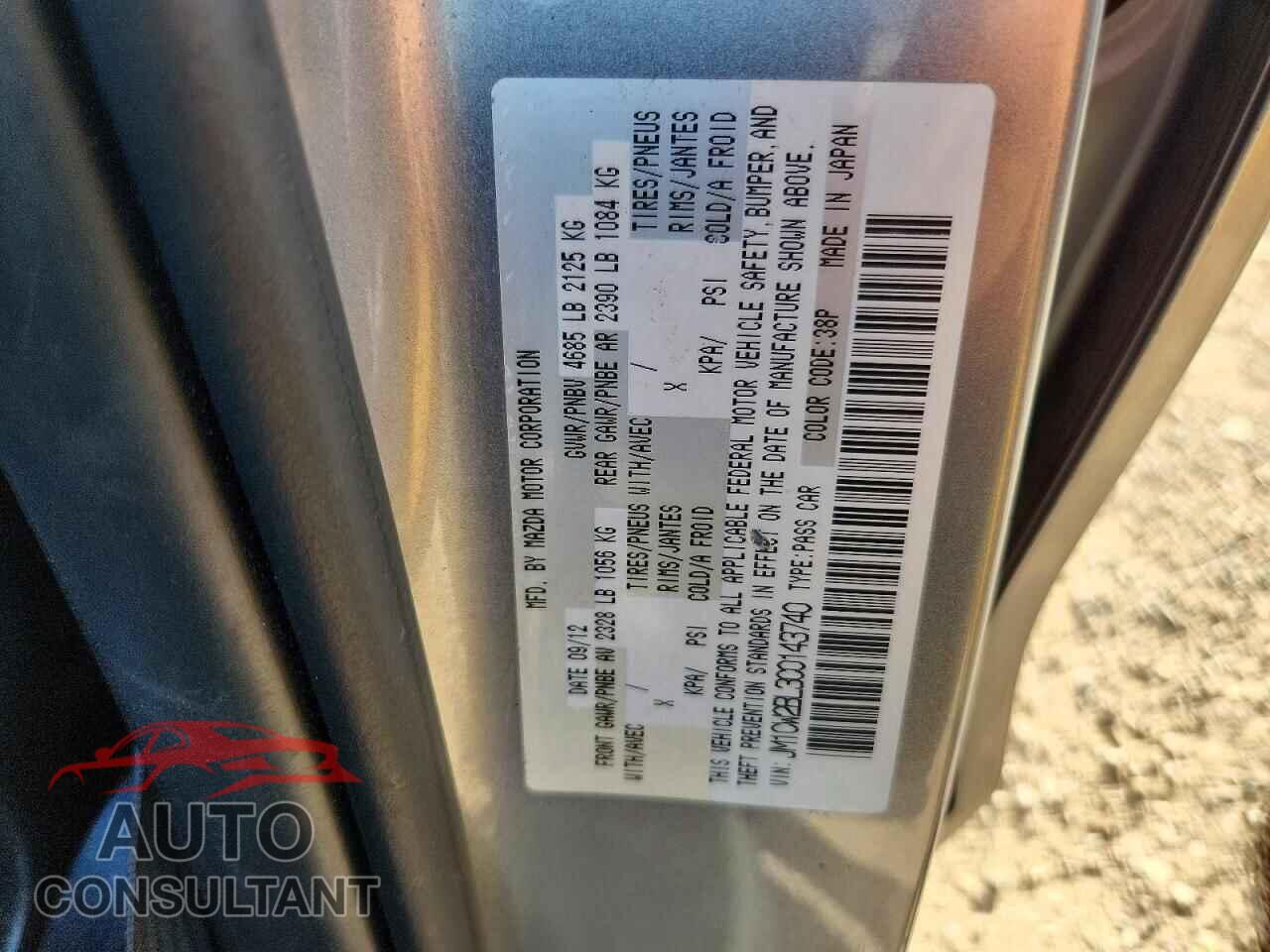 MAZDA 5 2012 - JM1CW2BL3C0143740