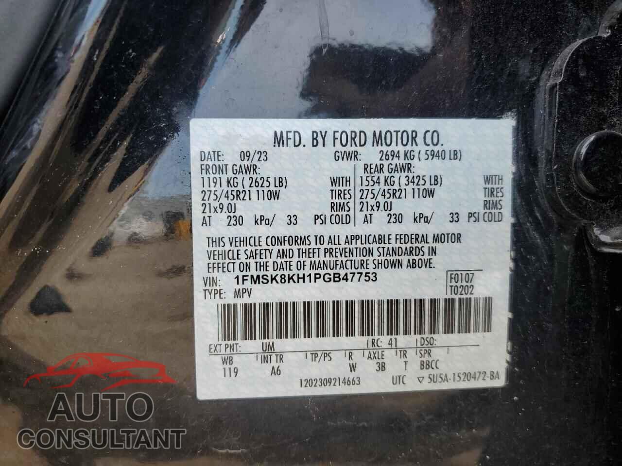 FORD EXPLORER 2023 - 1FMSK8KH1PGB47753