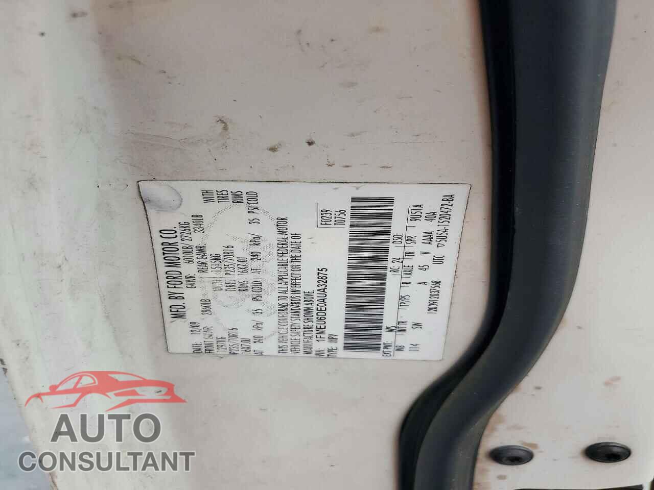 FORD EXPLORER 2010 - 1FMEU6DE0AUA32875