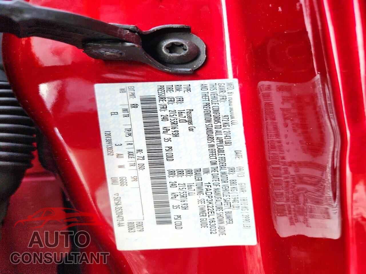 FORD FOCUS 2014 - 1FADP3K22EL163032