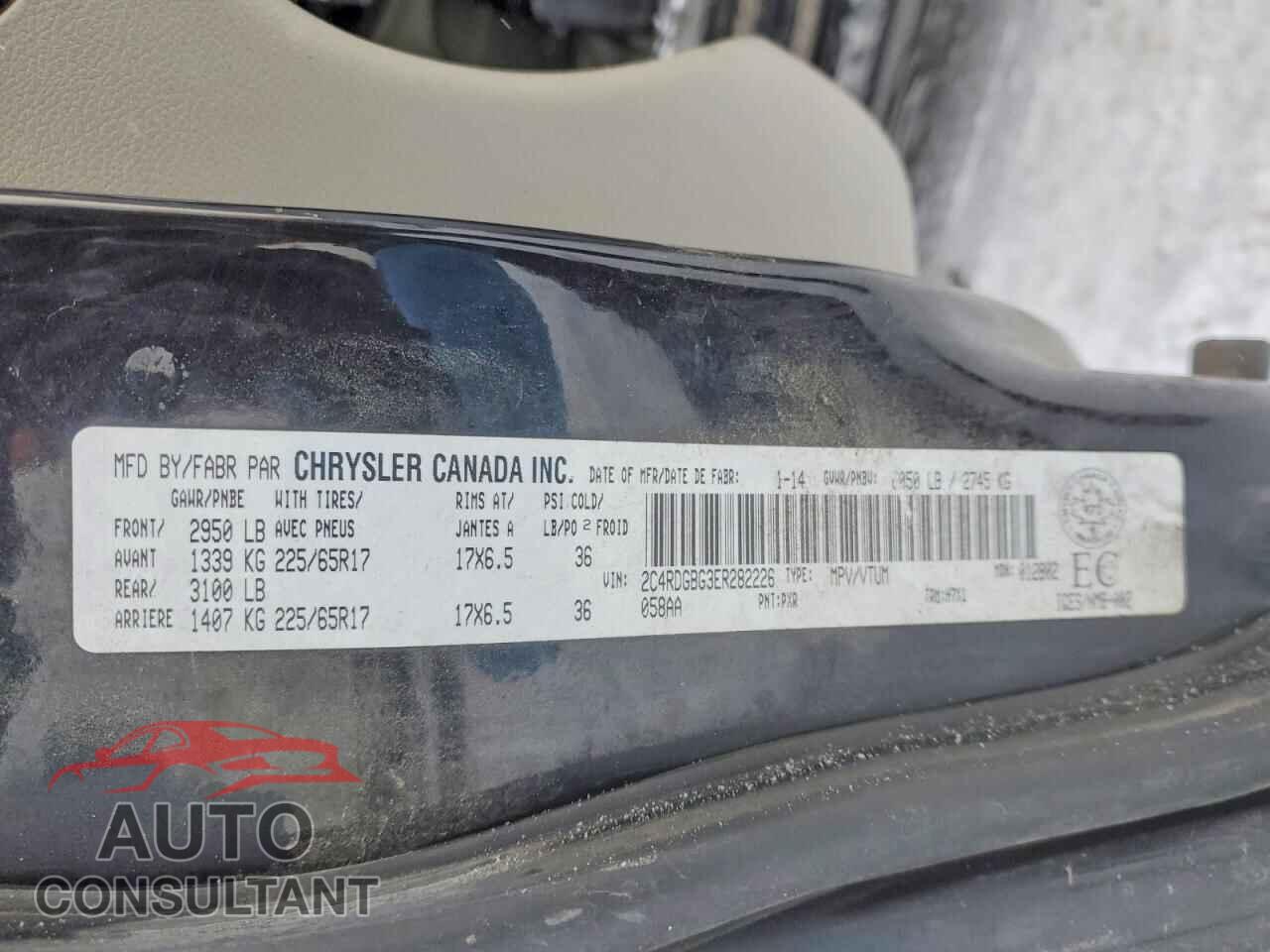 DODGE CARAVAN 2014 - 2C4RDGBG3ER282226