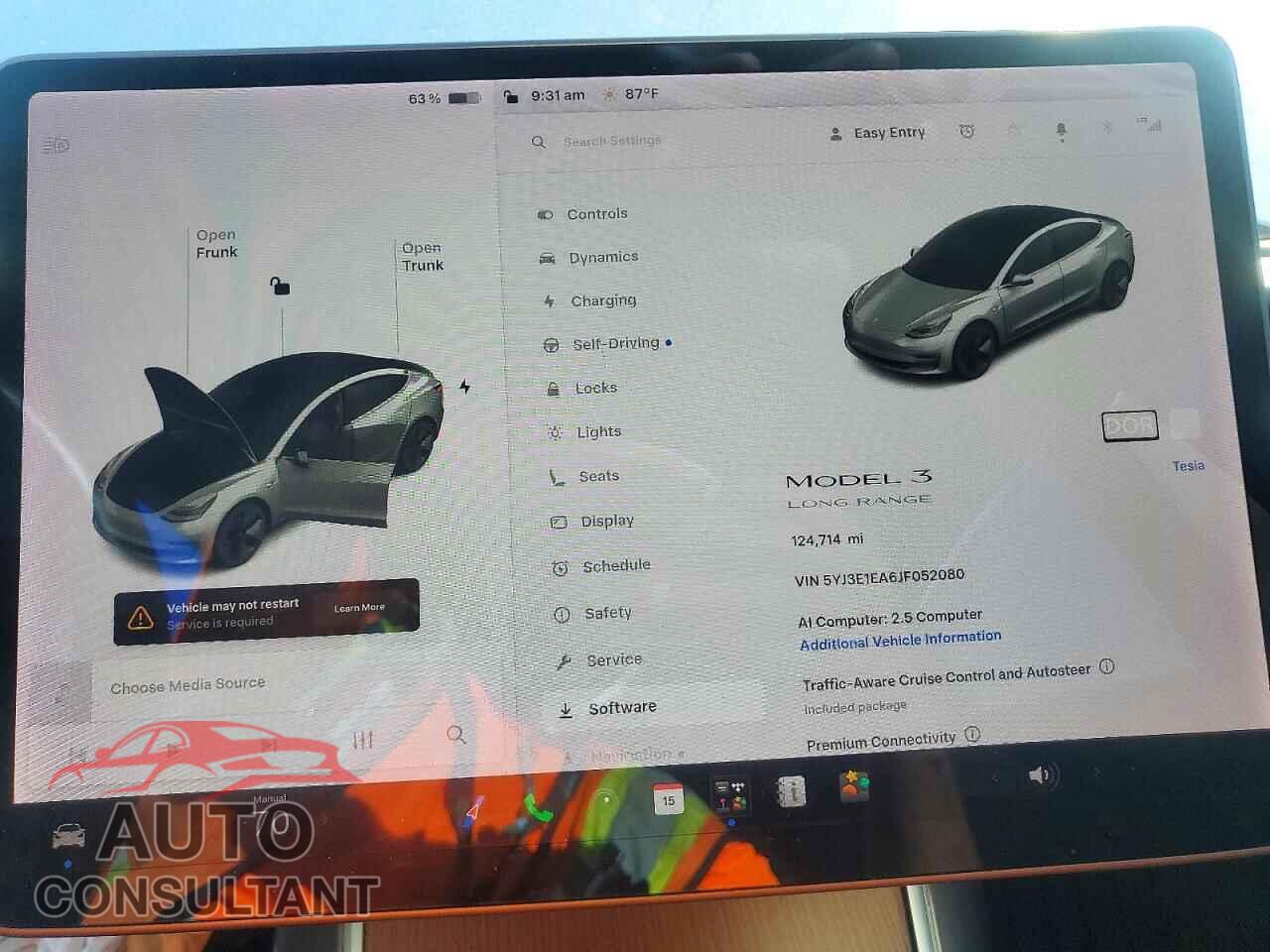 TESLA MODEL 3 2018 - 5YJ3E1EA6JF052080