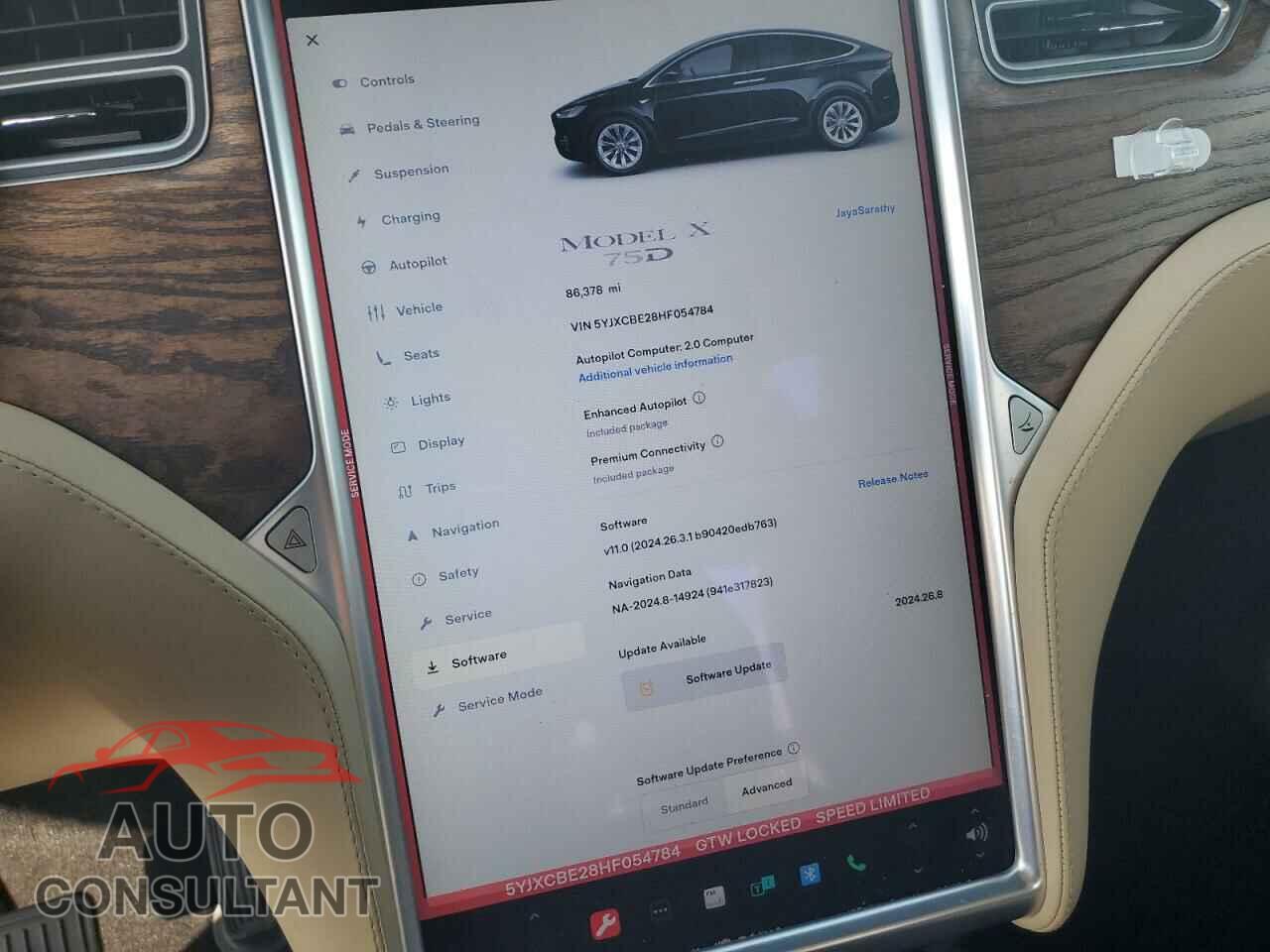 TESLA MODEL X 2017 - 5YJXCBE28HF054784