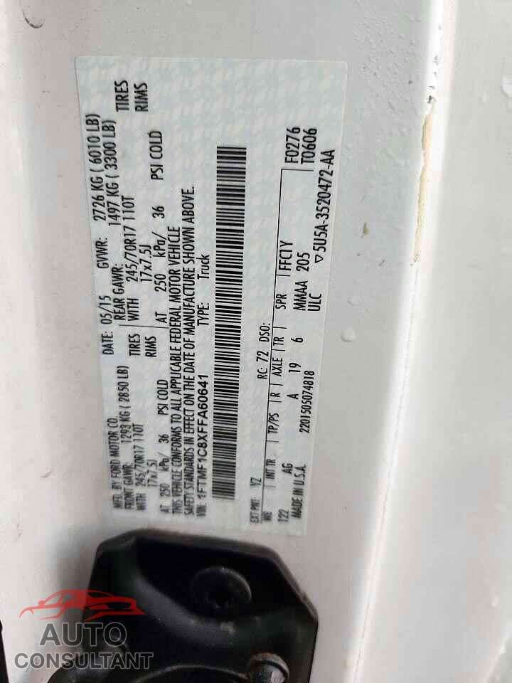 FORD F150 2015 - 1FTMF1C8XFFA60641