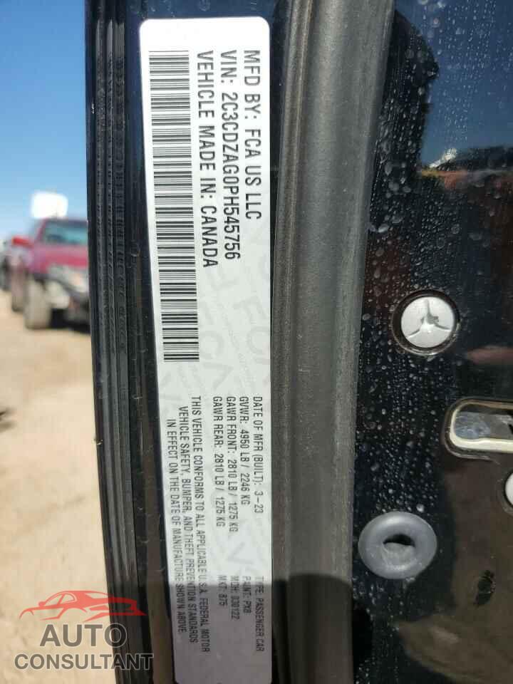 DODGE CHALLENGER 2023 - 2C3CDZAG0PH545756