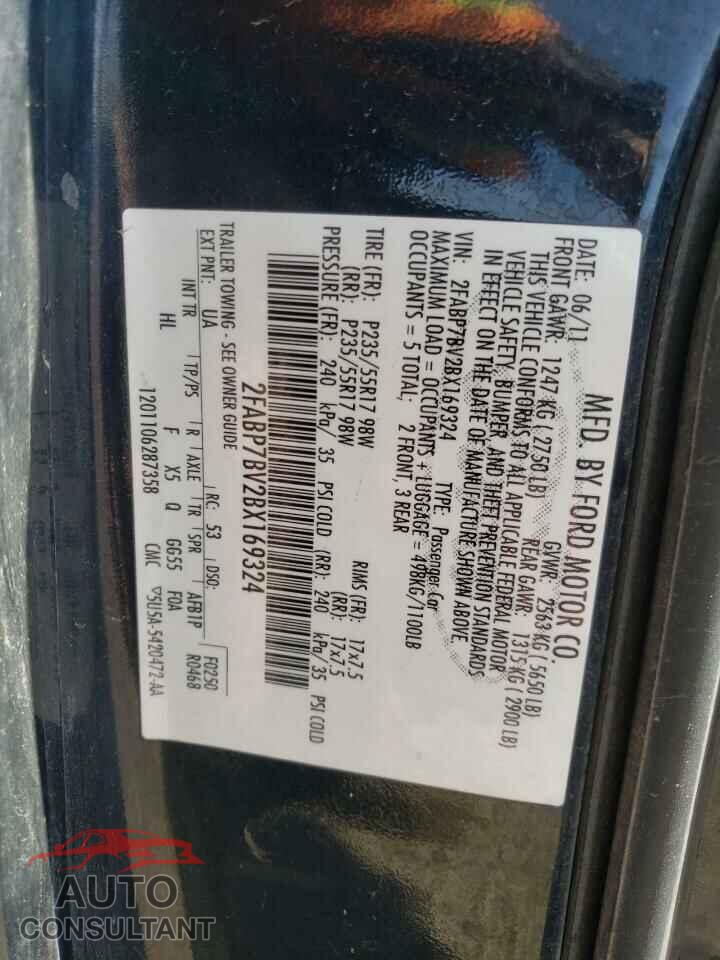 FORD CROWN VIC 2011 - 2FABP7BV2BX169324