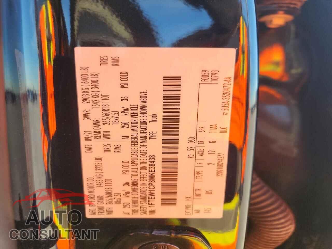 FORD F-150 2021 - 1FTEW1CP8MKE38438