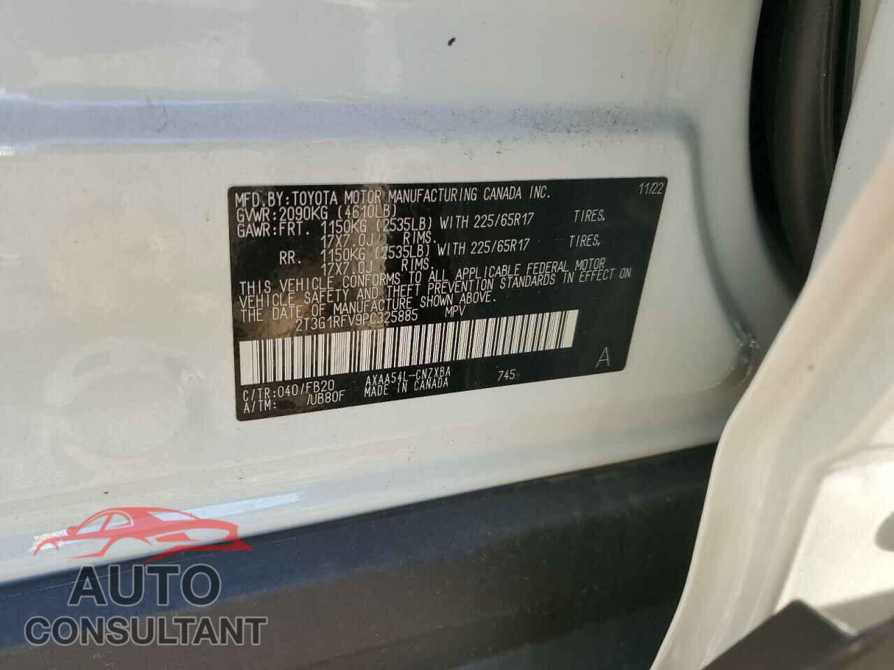 TOYOTA RAV4 2023 - 2T3G1RFV9PC325885