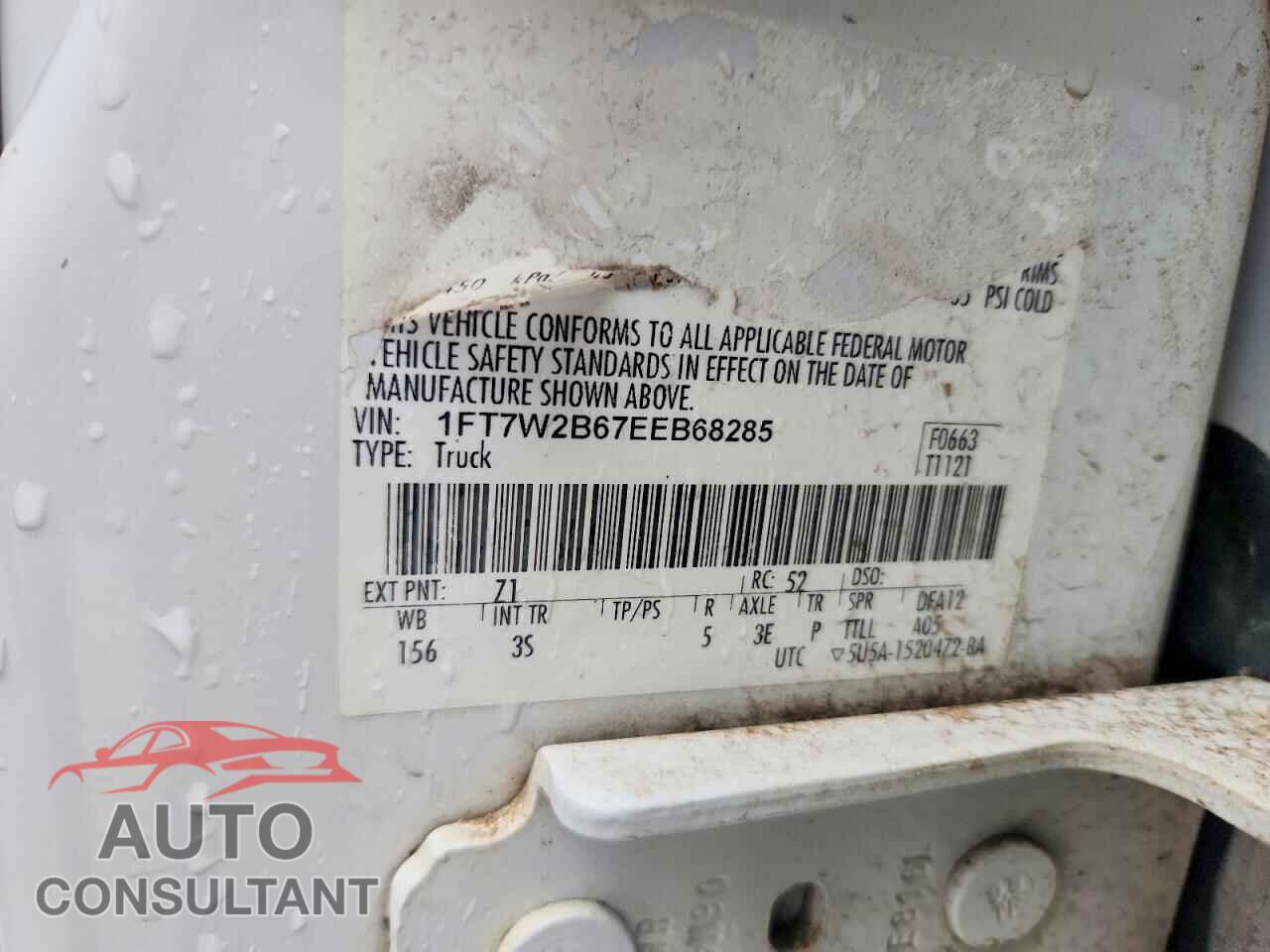 FORD F250 2014 - 1FT7W2B67EEB68285