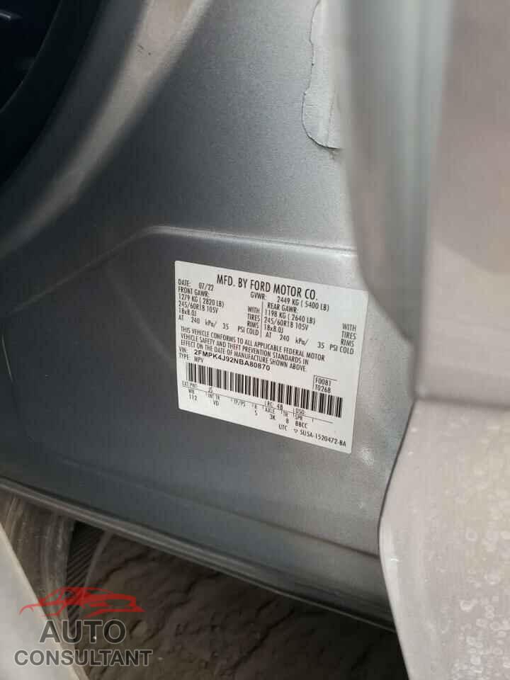 FORD EDGE 2022 - 2FMPK4J92NBA80870