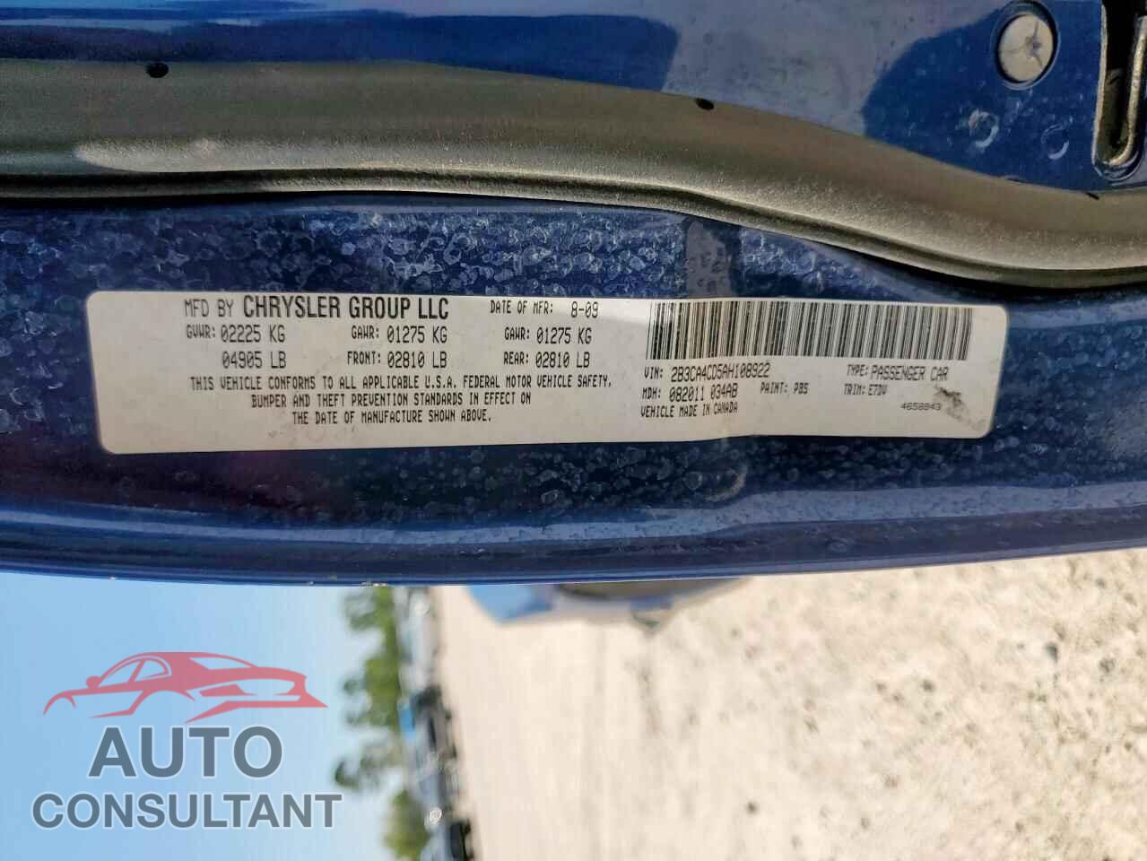DODGE CHARGER 2010 - 2B3CA4CD5AH108922