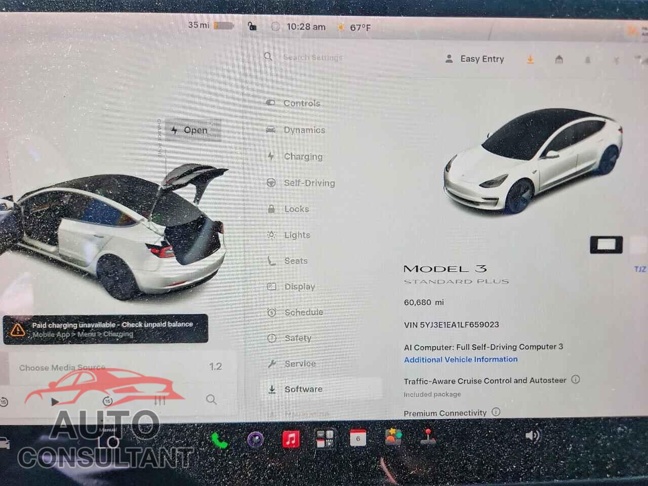 TESLA MODEL 3 2020 - 5YJ3E1EA1LF659023