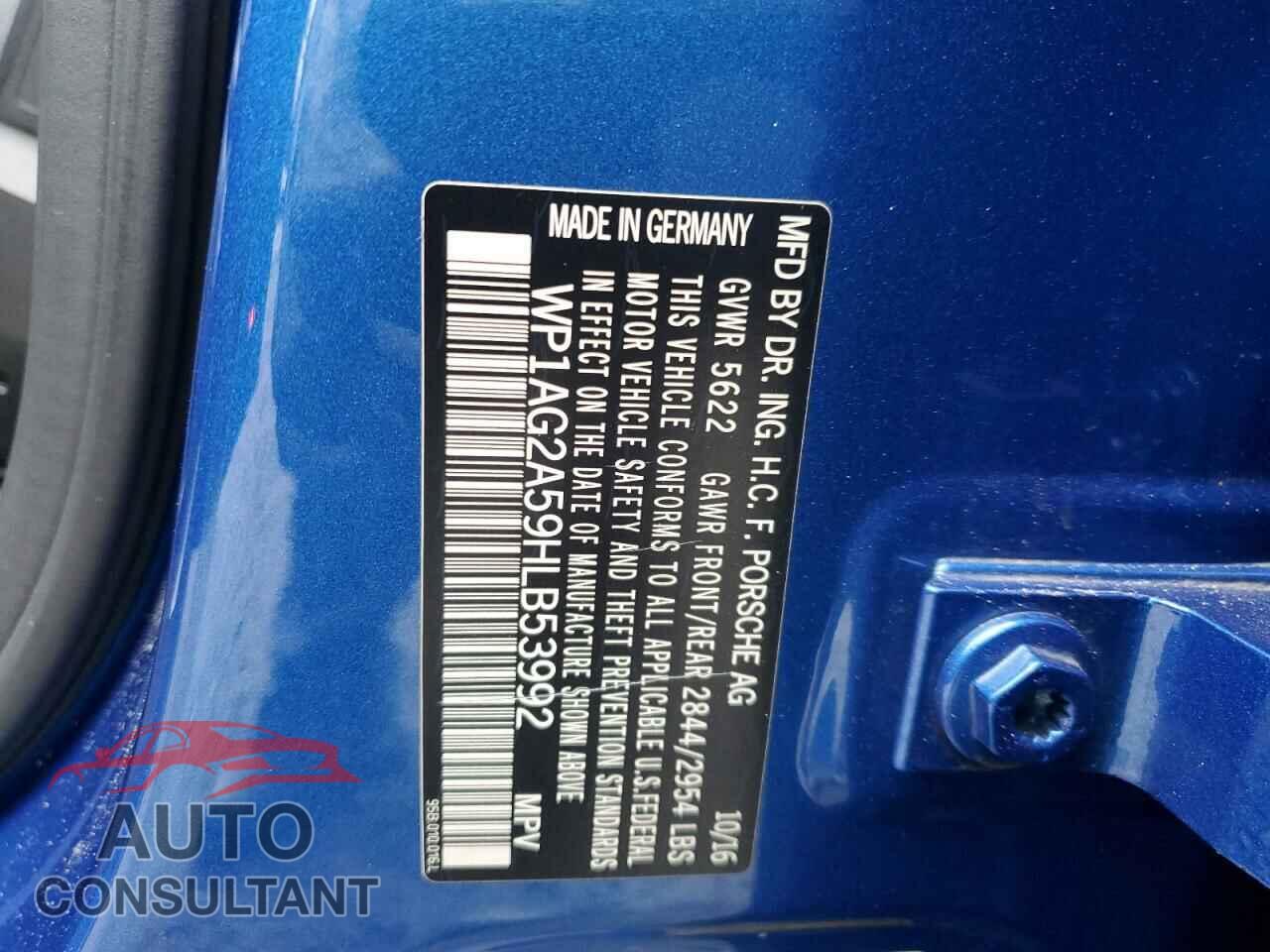 PORSCHE MACAN 2017 - WP1AG2A59HLB53992