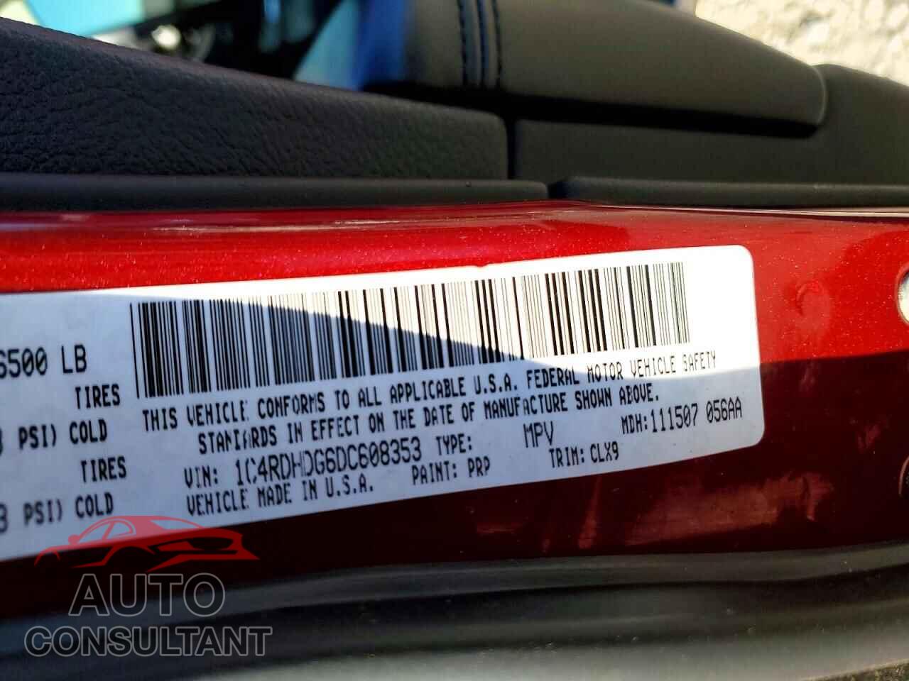 DODGE DURANGO 2013 - 1C4RDHDG6DC608353