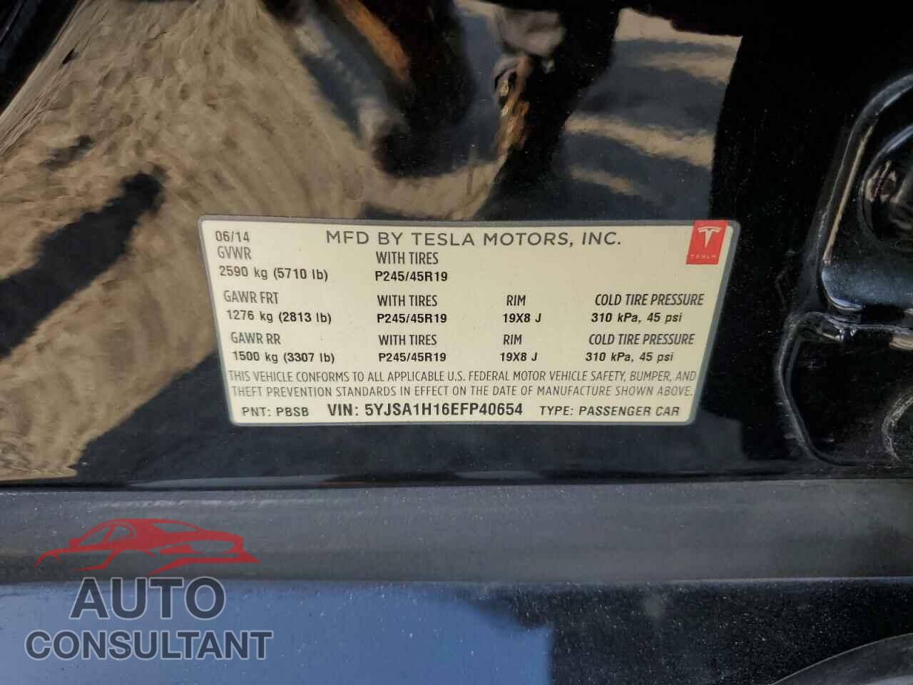 TESLA MODEL S 2014 - 5YJSA1H16EFP40654