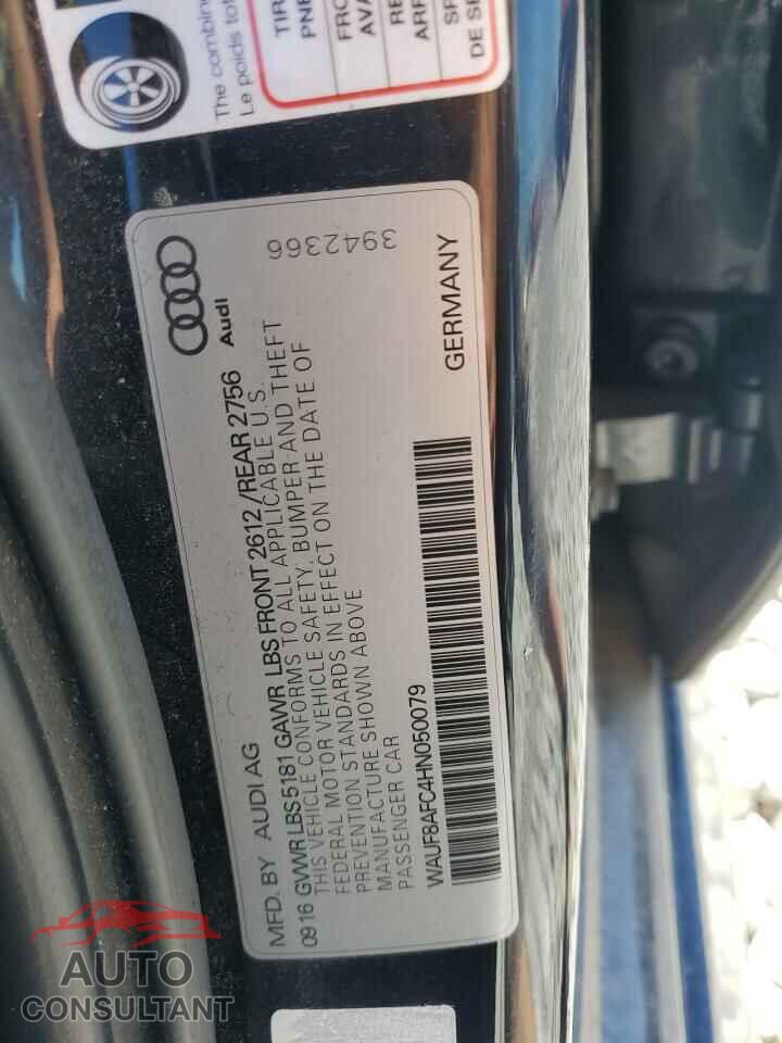 AUDI A6 2017 - WAUF8AFC4HN050079