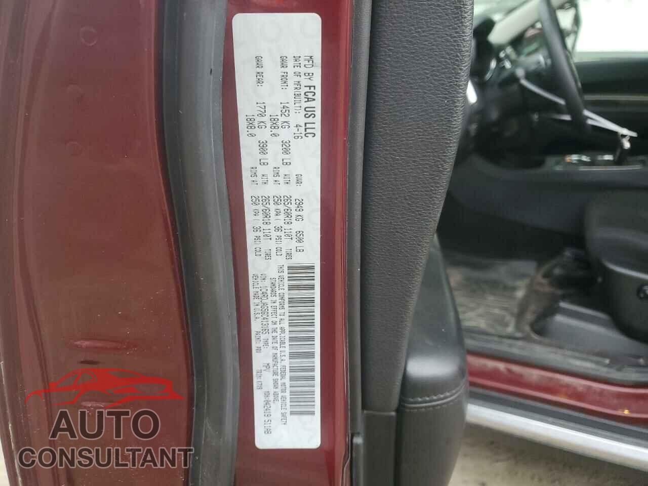 DODGE DURANGO 2016 - 1C4RDJAG5GC413165