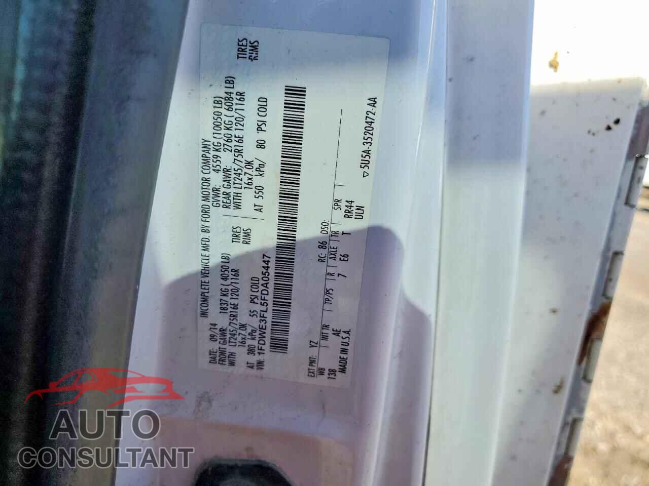 FORD ALL Models 2015 - 1FDWE3FL5FDA05447