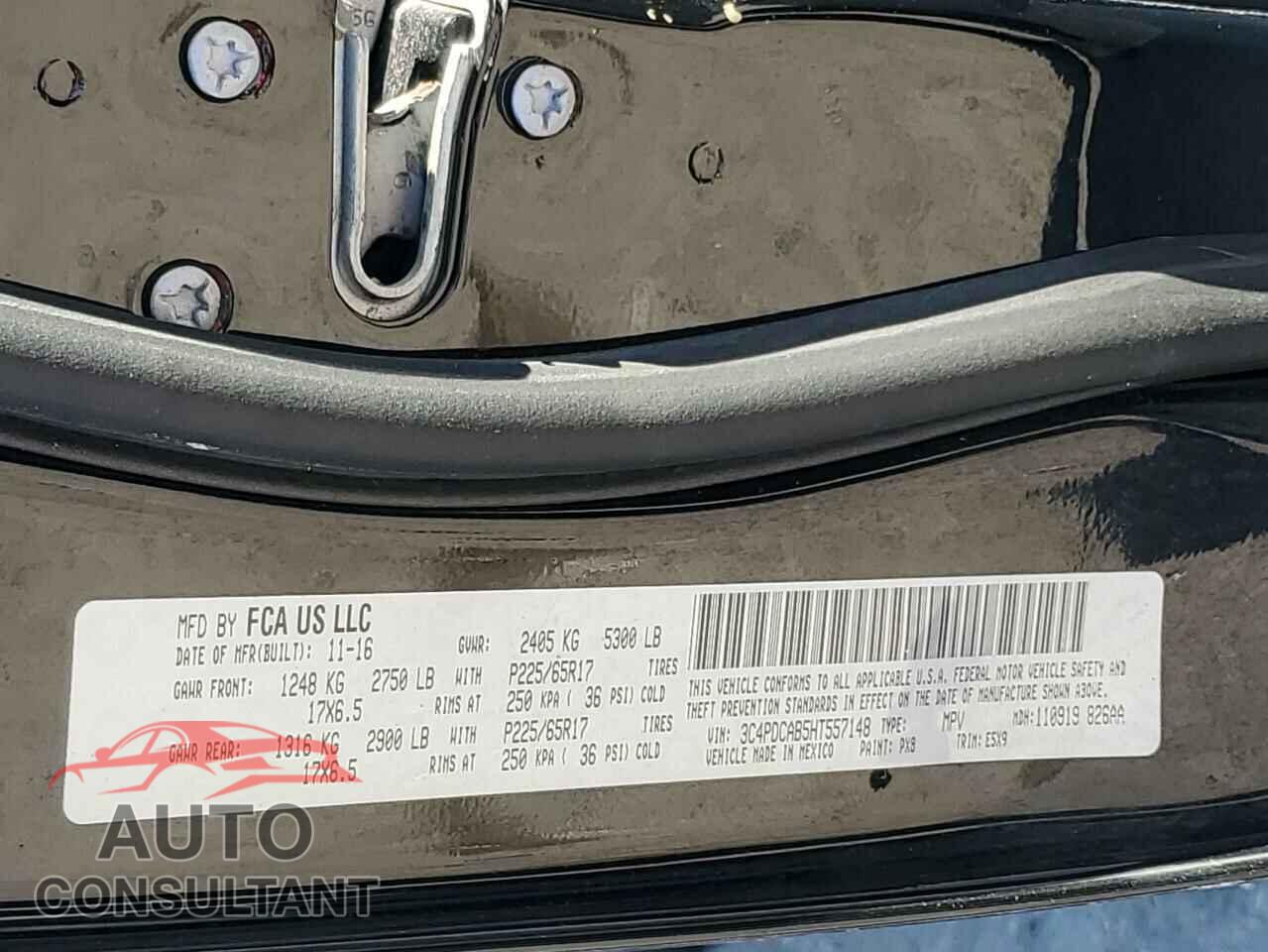 DODGE JOURNEY 2017 - 3C4PDCAB5HT557148