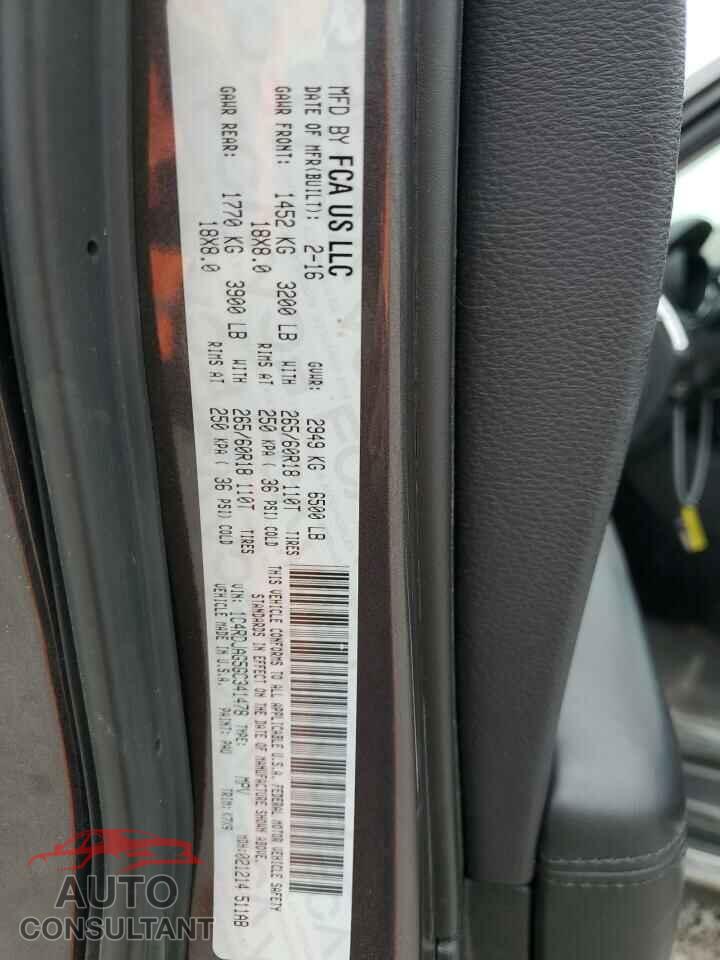 DODGE DURANGO 2016 - 1C4RDJAG5GC341478