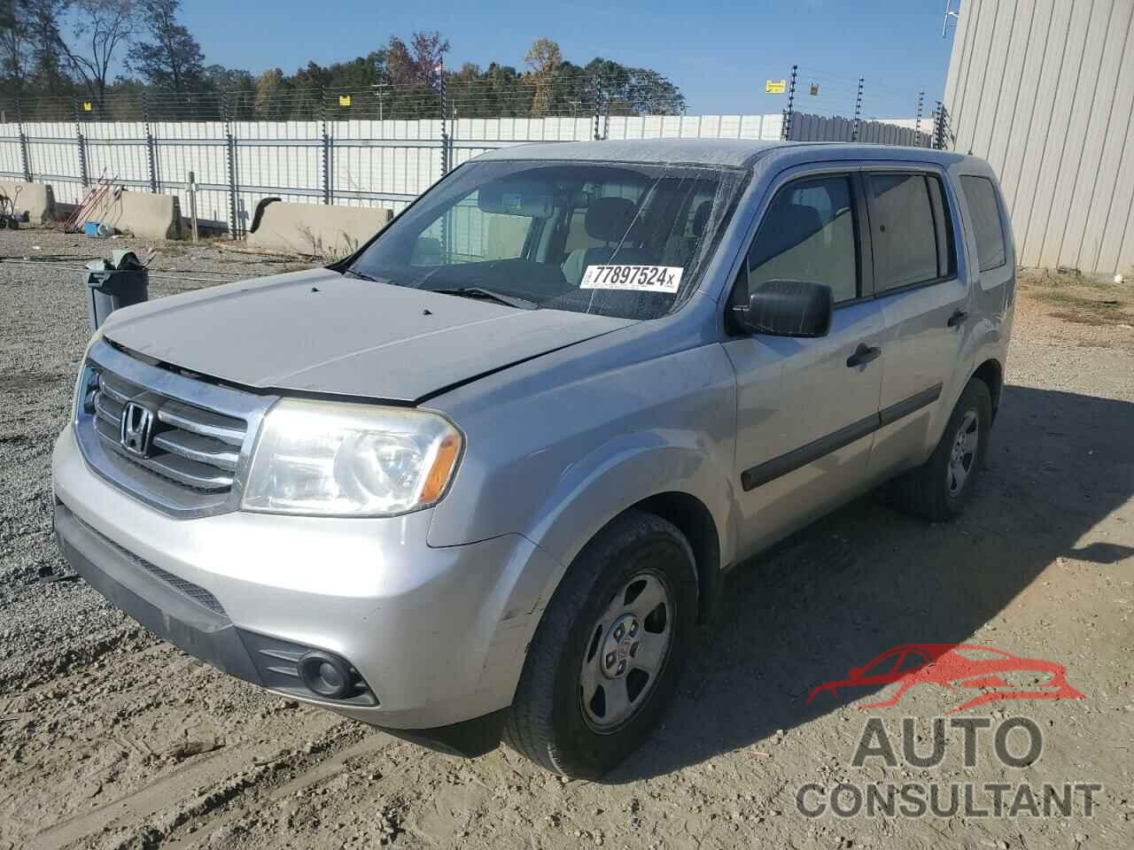 HONDA PILOT 2013 - 5FNYF4H20DB015507